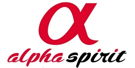 Logo de la marca de pinesos para perros Alpha Spirit