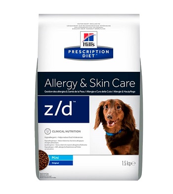 El pienso para perros Hill's Canine z/d Allergy & Skin Care es ideal para el cuidado de la piel y el tratamiento de las alergias de tu perro